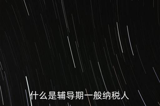 什么事輔導期，一般納稅人輔導期無論是工業還是商業等都是6個月嗎