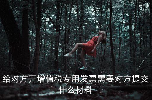 給對方開增值稅專用發票需要對方提交什么材料