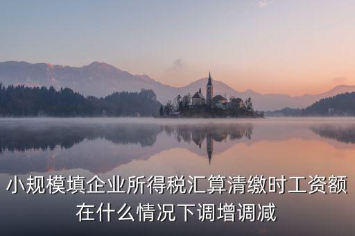小規模填企業所得稅匯算清繳時工資額在什么情況下調增調減