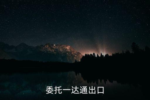 什么叫委托出口，委托一達(dá)通出口