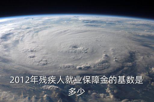 2012年殘疾人就業保障金的基數是多少