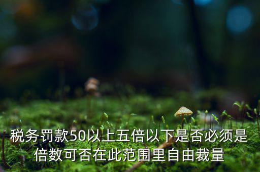 稅務罰款50以上五倍以下是否必須是倍數可否在此范圍里自由裁量