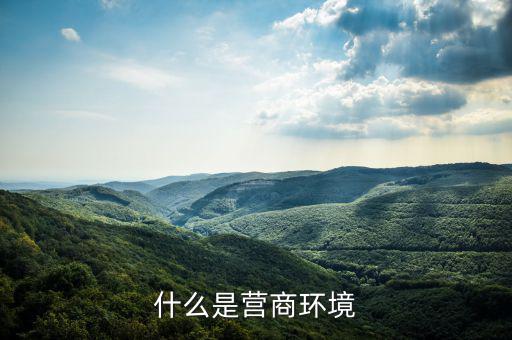 什么是營商環境