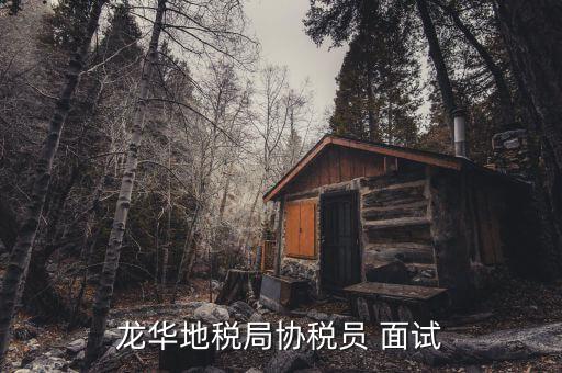 龍華地稅局協稅員 面試