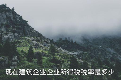 現在建筑企業企業所得稅稅率是多少