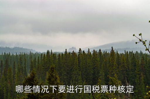 票種核定什么時候進行，哪些情況下要進行國稅票種核定
