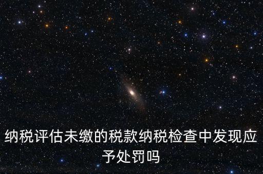 納稅評估未繳的稅款納稅檢查中發現應予處罰嗎