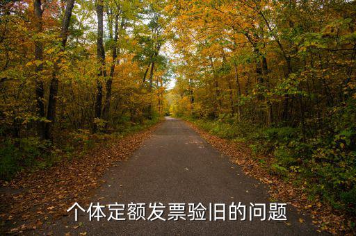 個體定額發票驗舊的問題