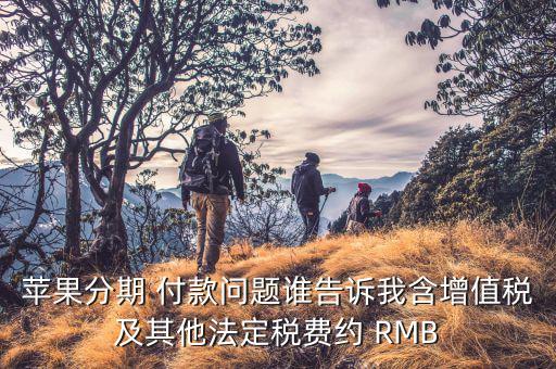 分期付款增值稅是什么，蘋果分期 付款問題誰告訴我含增值稅及其他法定稅費約 RMB