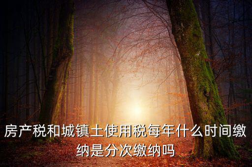 房產稅和城鎮土使用稅每年什么時間繳納是分次繳納嗎