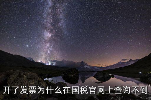 開了發票為什么在國稅官網上查詢不到