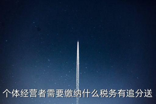 個體經營者需要繳納什么稅務有追分送