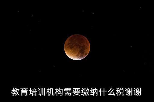 培訓收入交什么稅最新，教育培訓機構需要繳納什么稅謝謝