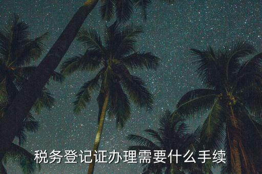 稅務登記證辦理需要什么手續