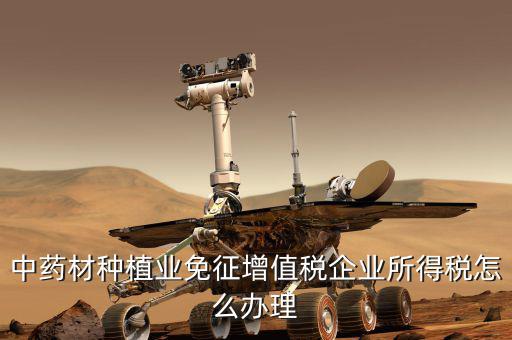 中藥材種植業免征增值稅企業所得稅怎么辦理