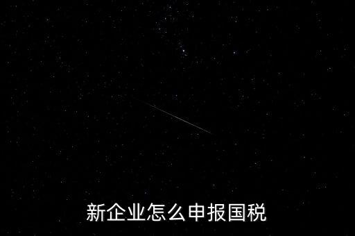 新企業怎么申報國稅
