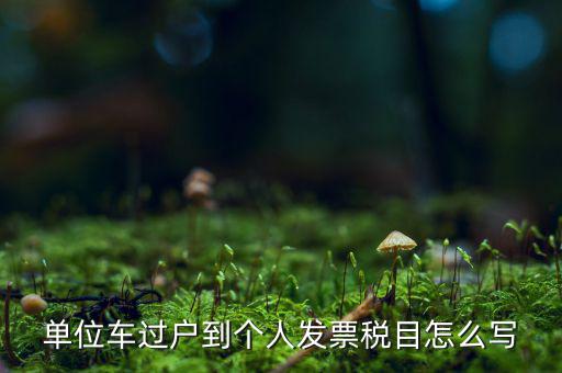 企業(yè)的車如何過(guò)戶給個(gè)人所得稅，單位車過(guò)戶到個(gè)人發(fā)票稅目怎么寫