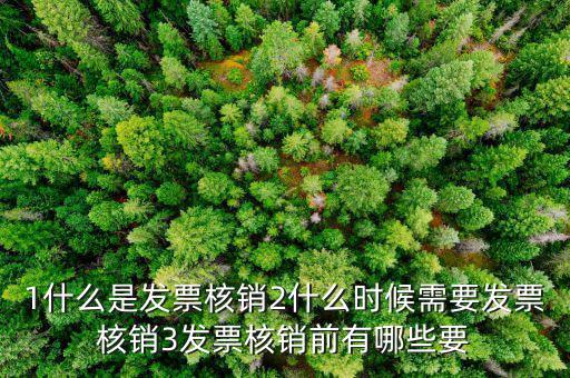 1什么是發票核銷2什么時候需要發票核銷3發票核銷前有哪些要