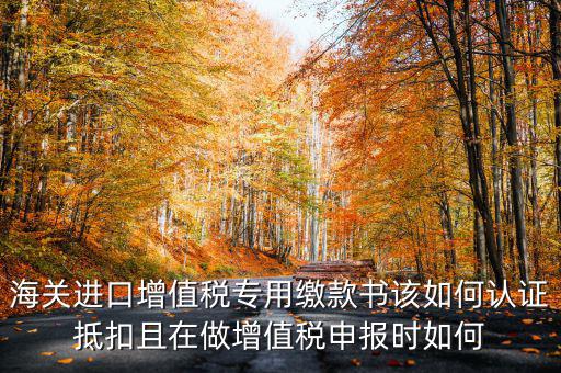 海關進口增值稅專用繳款書如何抵扣，海關進口增值稅繳款書怎么抵扣
