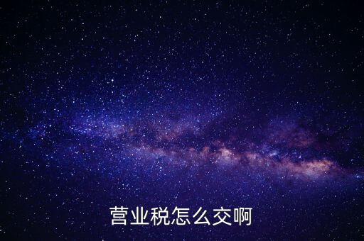 營業稅怎么交啊