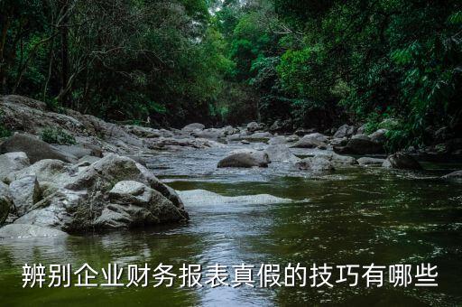 辨別企業財務報表真假的技巧有哪些