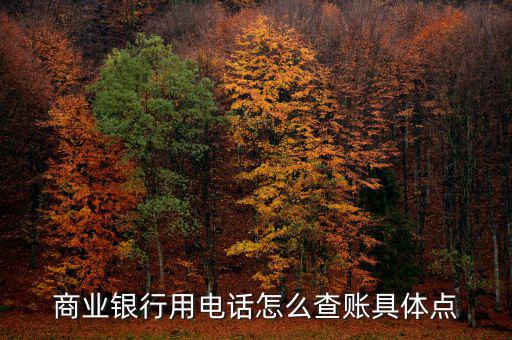 商業銀行用電話怎么查賬具體點