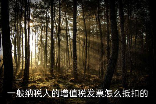 一般納稅人的增值稅發票怎么抵扣的