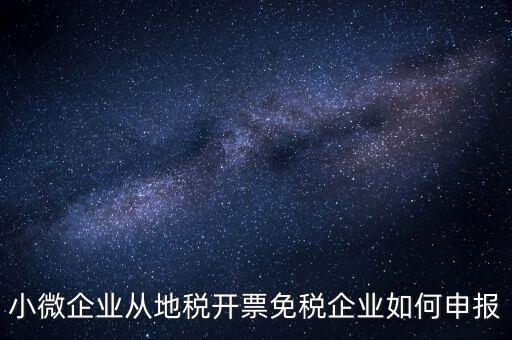 小微企業(yè)免稅如何申報(bào)，小微企業(yè)從地稅開票免稅企業(yè)如何申報(bào)