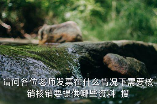 請問各位老師發票在什么情況下需要核銷核銷要提供哪些資料  搜