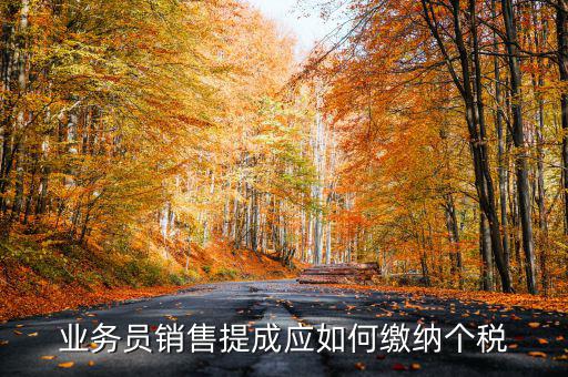 業務員銷售提成應如何繳納個稅