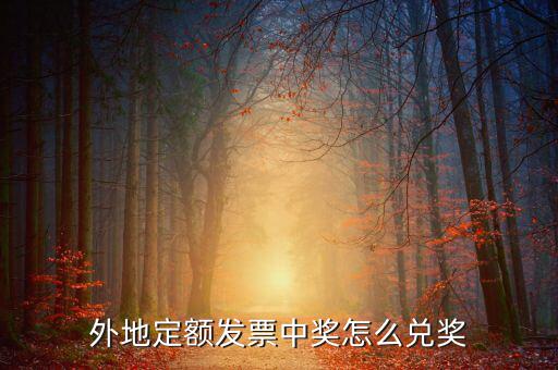 外地定額發票中獎怎么兌獎