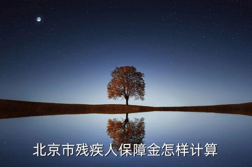北京市殘疾人保障金如何計算，北京市殘疾人保障金怎樣計算