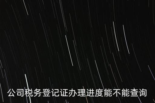 如何查詢企業稅務登記證，公司稅務登記證辦理進度能不能查詢