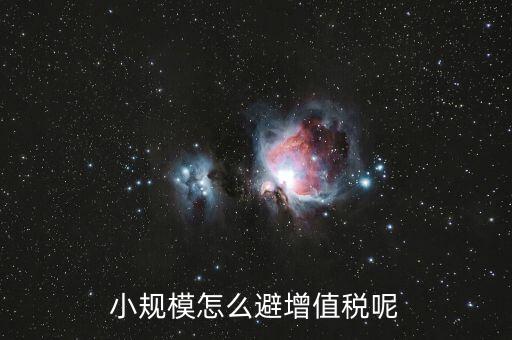 小規模怎么避增值稅呢