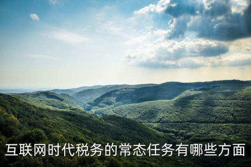 互聯網時代稅務的常態任務有哪些方面