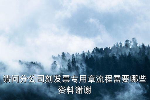請問分公司刻發票專用章流程需要哪些資料謝謝