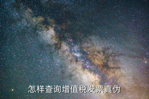 怎樣查詢增值稅發票真偽