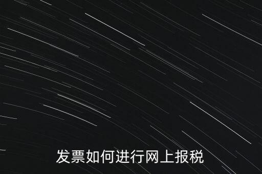 發票如何進行網上報稅
