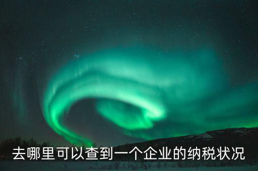 企業在哪納稅如何查，去哪里可以查到一個企業的納稅狀況