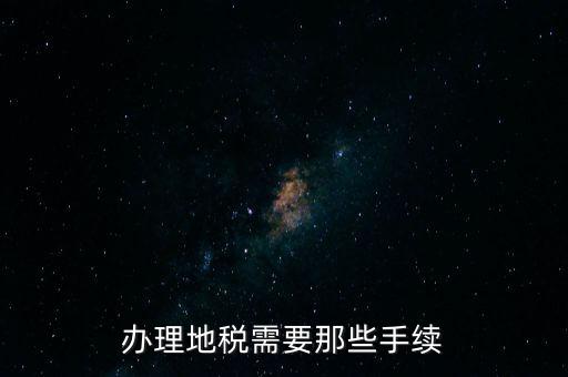 辦理地稅需要那些手續