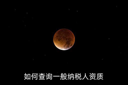 如何查詢一般納稅人資質