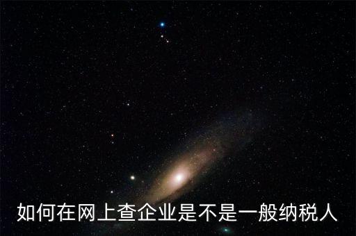如何在網上查企業是不是一般納稅人