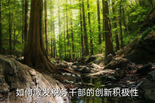 如何激發稅務干部的創新積極性