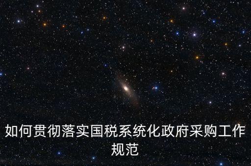國稅 如何抓落實，如何貫徹落實國稅系統化政府采購工作規范