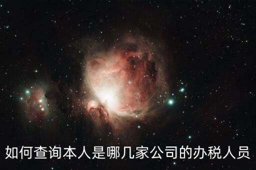 稅務局如何知道企業有多少人，如何查詢本人是哪幾家公司的辦稅人員
