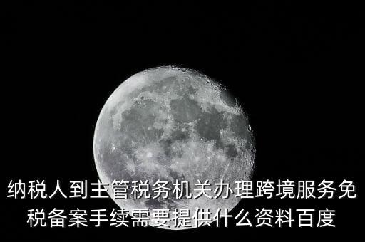 如何辦理跨境服務免稅備案，理跨境服務免稅備案手續時需要提交哪些資料