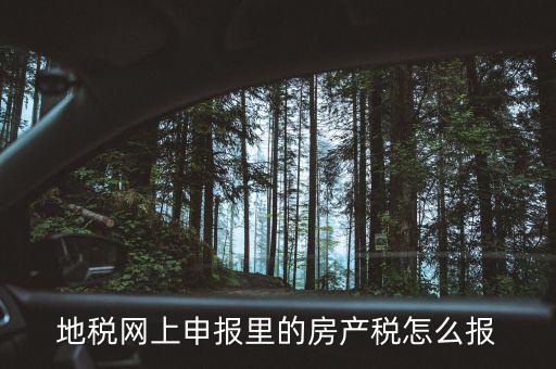 地稅網上申報里的房產稅怎么報