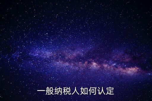外網如何認定一般納稅人，一般納稅人的認定標準是什么