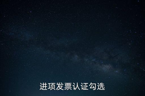 進項發票認證勾選