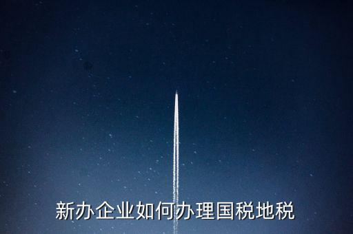 新辦企業如何辦理國稅地稅